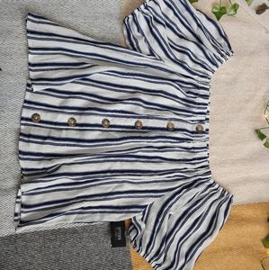 Striped Off-the-shoulder Top